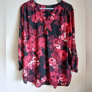 Zoey & Leelo Blouse Floral Size XL